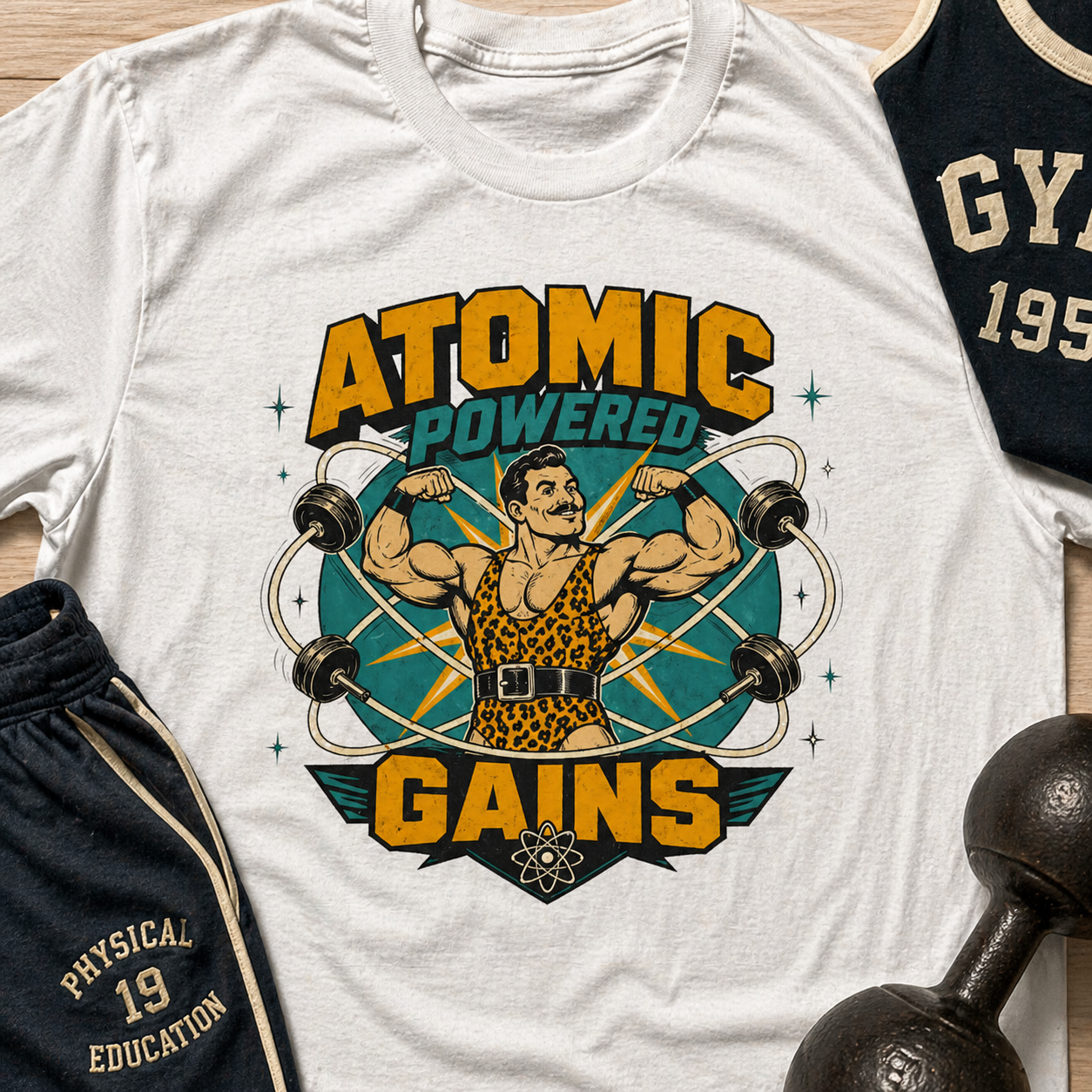 Atomic Powered Gains T-Shirt