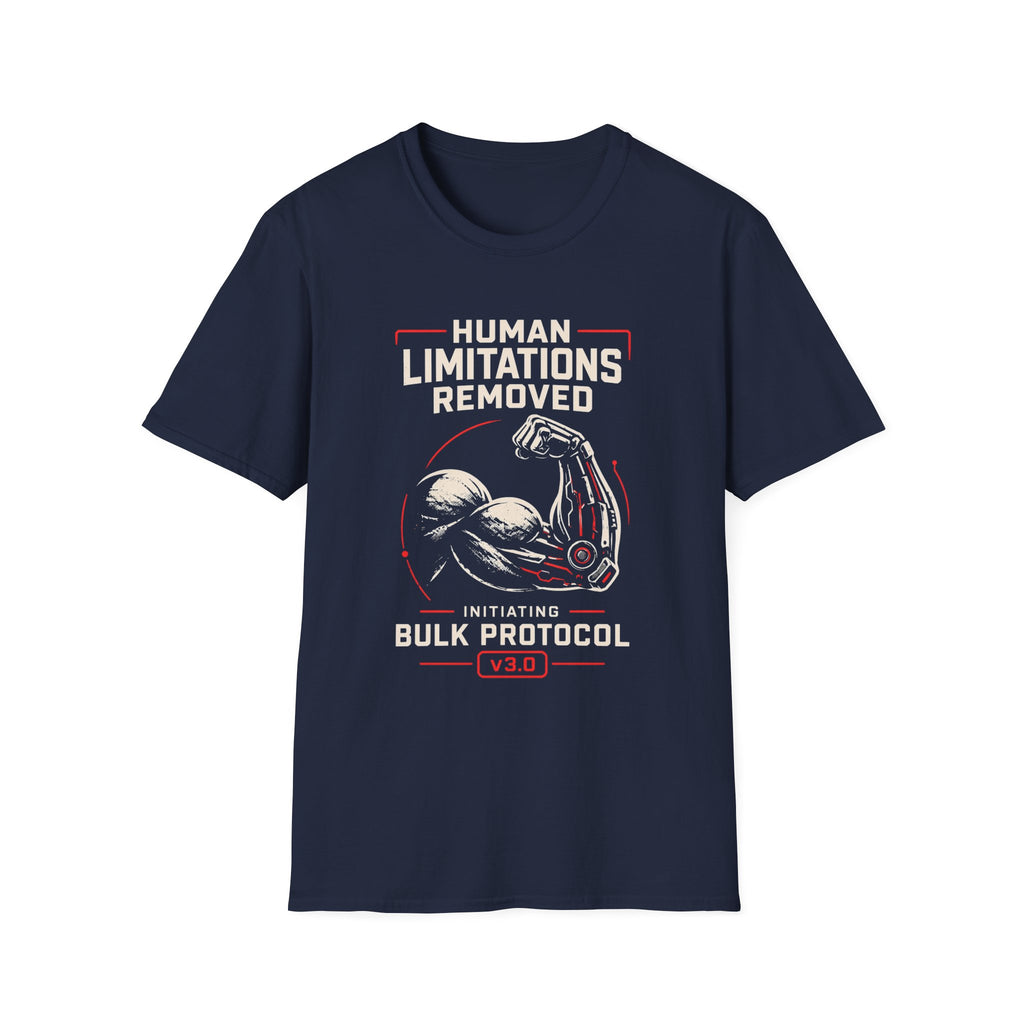 Human Limitations Removed: Initiating Bulk Protocol Fitness Tee